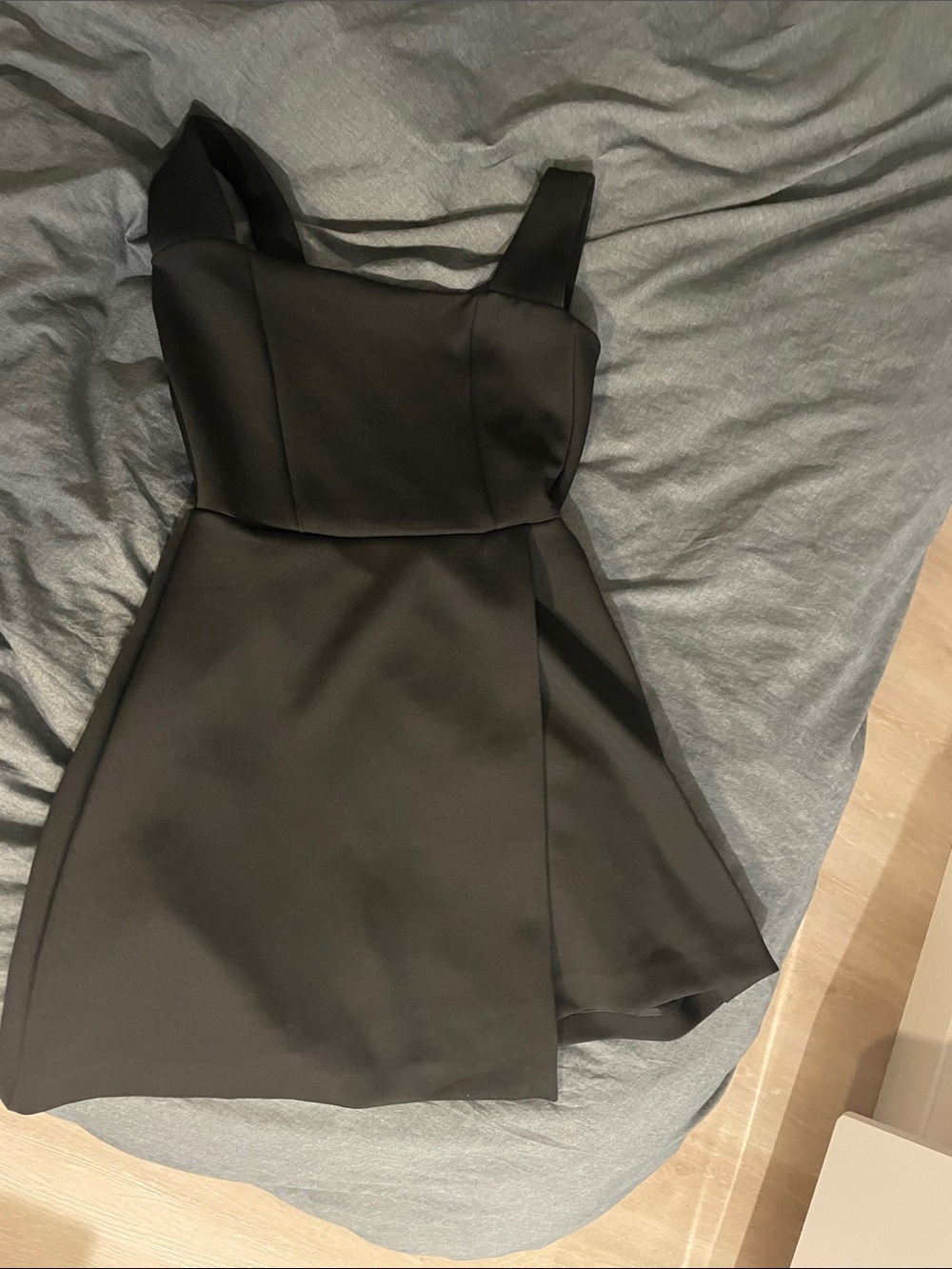 Deep v fit and flare dress